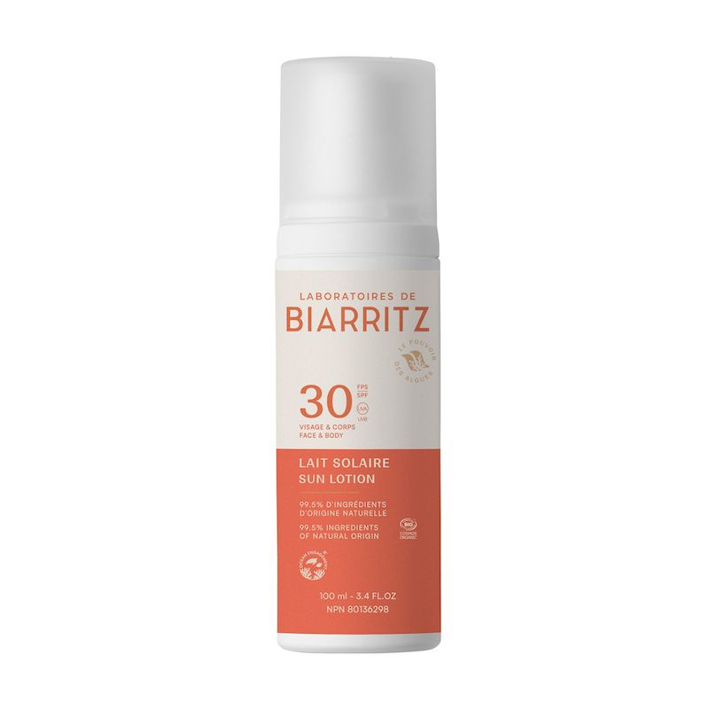 Lait solaire corps et visage SPF30  - biologique